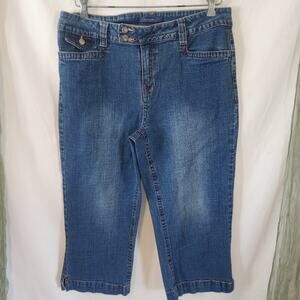 Bill Blass Blue‎ Denim Capri Ankle Woman's Jeans Size 10